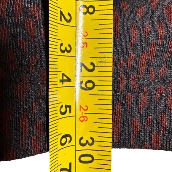 Marc Lauge By the Sea Long Cardigan Women's M Open Front Rusty Brown Cheetah - Picture 7 of 7